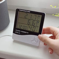 Încărcați imaginea în vizualizatorul Galeriei, Ceas cu proiectie de stele, joc de lumini si culori + Termohigrometru digital - statie meteo CADOU
