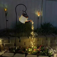 Încărcați imaginea în vizualizatorul Galeriei, Lampa solara decorativa tip stropitoare – LED cu efect cascada, pentru gradina si terasa din ABS si metal
