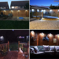 Încărcați imaginea în vizualizatorul Galeriei, Set 4 x Lampa solara exterior, 6 LED, senzor, lumina rece, Negru
