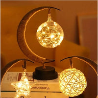 Încărcați imaginea în vizualizatorul Galeriei, Decoratiune luminoasa luna cu glob
