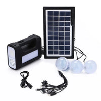 Încărcați imaginea în vizualizatorul Galeriei, Kit Solar GD-Lite 8017 3 becuri LED, Panou Solar , Incarcator USB, acumulator de mare capacitate
