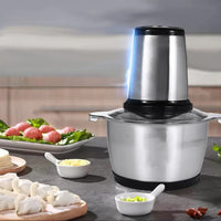 Încărcați imaginea în vizualizatorul Galeriei, Tocator electric cu 4 cutite, vas din inox , capacitate 2 litri, 250W
