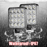 Încărcați imaginea în vizualizatorul Galeriei, Set 4 proiectoare 16 LED 48W auto IP 67
