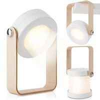 Încărcați imaginea în vizualizatorul Galeriei, Lampa de noptiera portabila, pliabila, retractabila, LED, USB, 3 niveluri de iluminare, Alb
