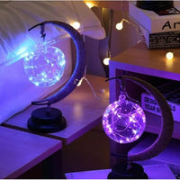 Încărcați imaginea în vizualizatorul Galeriei, Decoratiune luminoasa luna cu glob
