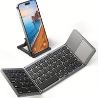 Încărcați imaginea în vizualizatorul Galeriei, Tastatura pliabila universal, wireless, negru-gri, US layout
