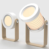 Încărcați imaginea în vizualizatorul Galeriei, Lampa de noptiera portabila, pliabila, retractabila, LED, USB, 3 niveluri de iluminare, Alb
