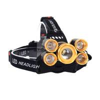 Încărcați imaginea în vizualizatorul Galeriei, Lanterna frontala cu 5 LED-uri, rezistenta la apa
