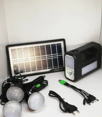 Încărcați imaginea în vizualizatorul Galeriei, Kit Solar GD-Lite 8017 3 becuri LED, Panou Solar , Incarcator USB, acumulator de mare capacitate
