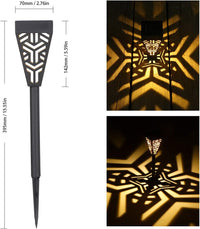 Încărcați imaginea în vizualizatorul Galeriei, Set 6 lampi solare decorative pentru gradina alb cald model triunghi

