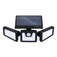 Încărcați imaginea în vizualizatorul Galeriei, Lampa solara cu 3 panouri rotative, detectie miscare, acumulator incorporat
