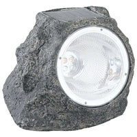 Încărcați imaginea în vizualizatorul Galeriei, Lampa Solara LED Imitatie Piatra, Lumina Puternica 4 LED-uri Alb Rece, Dimensiuni 15x12x10 cm, Gri
