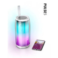 Încărcați imaginea în vizualizatorul Galeriei, Boxa portabila cu lumini colorate, Bluetooth, PLUSE5, Alb
