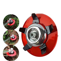 Încărcați imaginea în vizualizatorul Galeriei, Red and black agricultural tool on a white background with inset images showing its use.
