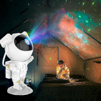 Încărcați imaginea în vizualizatorul Galeriei, Proiector In Forma de Astronaut, Permite Proiectarea Stelelor sau Galaxiilor, Alb
