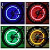 Încărcați imaginea în vizualizatorul Galeriei, Set 4 Lumini LED pentru Roți de Bicicletă – cu Senzor de Mișcare și Design Neon
