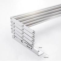 Încărcați imaginea în vizualizatorul Galeriei, Uscator retractabil din aluminiu, cu prindere in perete, 70 cm
