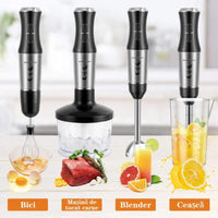 Încărcați imaginea în vizualizatorul Galeriei, Set blender de mâna 4 in 1, 1500W cu 2 viteze și funcție turbo
