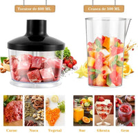 Încărcați imaginea în vizualizatorul Galeriei, Set blender de mâna 4 in 1, 1500W cu 2 viteze și funcție turbo
