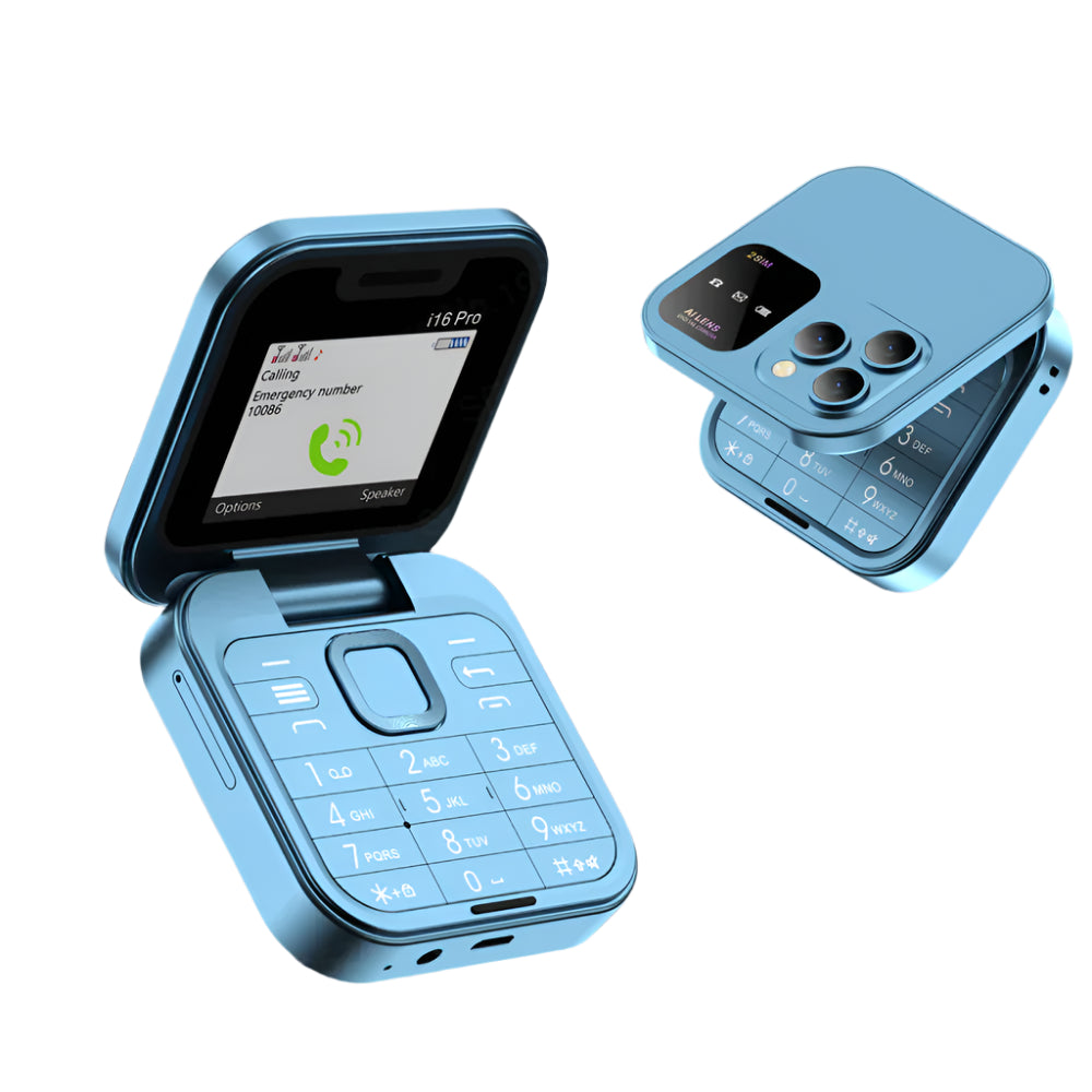 Telefon pliabil i16Pro, Copii, Inregistrare Apel, FM, Dual SIM