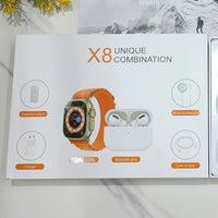 Încărcați imaginea în vizualizatorul Galeriei, SmartWatch X8 Unique Combination,Android/Ios, silicon, portocaliu, 10 inch
