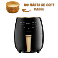Încărcați imaginea în vizualizatorul Galeriei, Friteuza fara Ulei cu aer cald, Functie de Coacere, 6L, LCD + CADOU 100 Buc. hartii de copt
