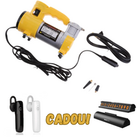 Încărcați imaginea în vizualizatorul Galeriei, Pachet promotional Compresor auto profesional, 12V, 35 l pe minut + Casca bluetooth handsfree + Suport numar telefon parcare CADOU
