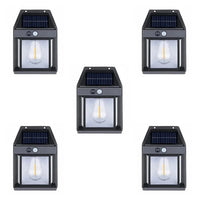 Încărcați imaginea în vizualizatorul Galeriei, Set 5 Lampi solare de perete cu senzor de miscare Led IP65 3W 3.7v
