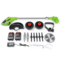 Încărcați imaginea în vizualizatorul Galeriei, Motocoasa electrica 48V, 4000 mAh, 18000 RPM, cu 2 acumulatori si roti detasabile
