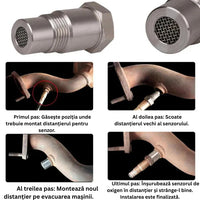 Încărcați imaginea în vizualizatorul Galeriei, Oferta 1+1 CADOU - Adaptor O2 pentru senzor oxigen – eliminare eroare Check Engine
