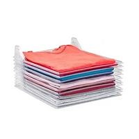 Încărcați imaginea în vizualizatorul Galeriei, Organizator 10 tricouri / camasi EZTAX Slim din plastic Transparent
