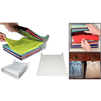 Încărcați imaginea în vizualizatorul Galeriei, Organizator 10 tricouri / camasi EZTAX Slim din plastic Transparent
