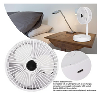 Încărcați imaginea în vizualizatorul Galeriei, Ventilator portabil de masa cu incarcare prin USB cu 3 Trepte de viteza Alb
