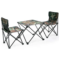 Încărcați imaginea în vizualizatorul Galeriei, Set Masa cu 2 Scaune Pentru Camping Pliabile Model Army Geanta Inclusa
