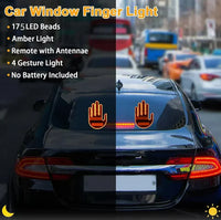Încărcați imaginea în vizualizatorul Galeriei, Semn LED Auto cu Telecomanda, Design Mana, 4 Moduri, Efect Vizual Stralucitor, 10×15 cm
