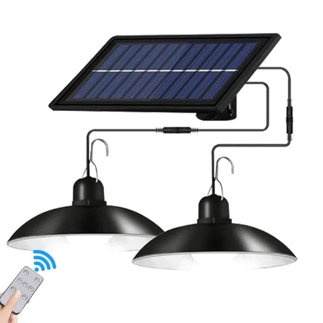 Set 2 Lampi Solare cu abajur si telecomanda
