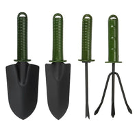 Încărcați imaginea în vizualizatorul Galeriei, Set 4 unelte pentru gradinarit cu maner verde + manusi de lucru CADOU
