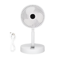 Încărcați imaginea în vizualizatorul Galeriei, Ventilator portabil de masa cu incarcare prin USB cu 3 Trepte de viteza Alb
