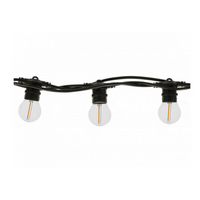Încărcați imaginea în vizualizatorul Galeriei, Ghirlanda Luminoasa 5M cu 10 Becuri LED, E27, 1W, Interconectabile,  Cablu cu Pendul Negru, Lumina Calda,de Exterior
