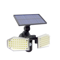 Încărcați imaginea în vizualizatorul Galeriei, Lampa 78 LED cu panou solar dublu, split de perete, senzor de miscare
