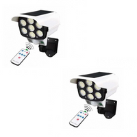 Încărcați imaginea în vizualizatorul Galeriei, Set 2 x Lampa solara cu LED in forma de camera video
