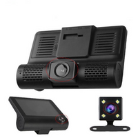 Încărcați imaginea în vizualizatorul Galeriei, Camera auto tripla Blackbo L300-1, Full-HD, 3 camere, ecran 4'', G Senzor

