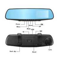 Încărcați imaginea în vizualizatorul Galeriei, Oglinda auto DVR retrovizoare, camera fata-spate Full HD 1080
