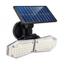 Încărcați imaginea în vizualizatorul Galeriei, Lampa 78 LED cu panou solar dublu, split de perete, senzor de miscare
