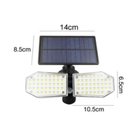Încărcați imaginea în vizualizatorul Galeriei, Lampa 78 LED cu panou solar dublu, split de perete, senzor de miscare
