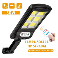 Încărcați imaginea în vizualizatorul Galeriei, Set 4 X Proiector solar 6 celule, 30W, 120 LED, cu senzor de miscare + Lanterna multifuntionala Swat CADOU
