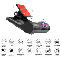 Încărcați imaginea în vizualizatorul Galeriei, Camera auto tripla Blackbo L300-1, Full-HD, 3 camere, ecran 4'', G Senzor
