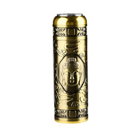 Încărcați imaginea în vizualizatorul Galeriei, Gold-colored cylindrical object with Buddha emblem on a white background
