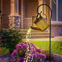 Încărcați imaginea în vizualizatorul Galeriei, Lampa solara decorativa tip stropitoare – LED cu efect cascada, pentru gradina si terasa din ABS si metal
