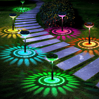 Încărcați imaginea în vizualizatorul Galeriei, Set 2 lampi solare LED RGB, 2 moduri de lumina, IP65
